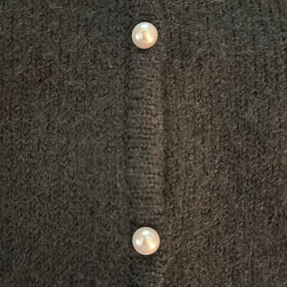 Old Navy Black Cardigan Sweater With Faux Pearl Buttons Size XXL TALL - Picture 5 of 10